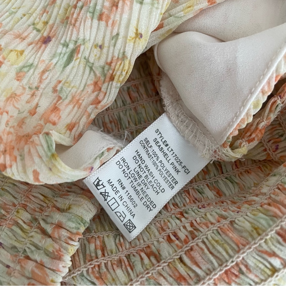 Lush Criss Cross Surplice Floral Print Crop Top Size Small - Picture 7 of 7